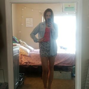 NWOT zebra mini skirt